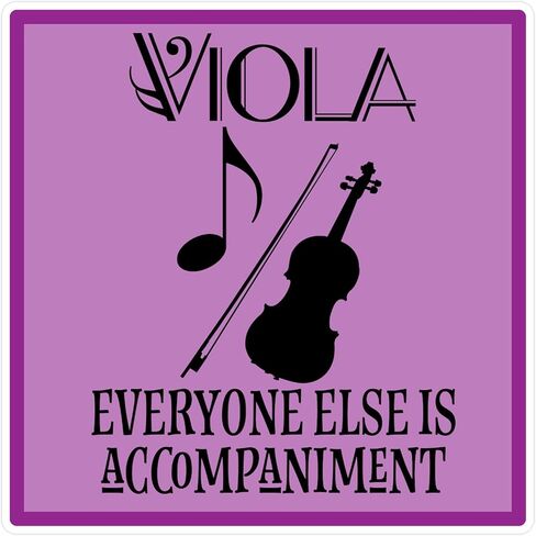 Cafepress Viola Music Joke Sticker Large Die Cut Sticker ، 8.75 "× 8.75" لامعة in Saudi Arabia