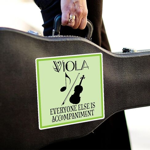 CafePress Viola Player Large Die Cut Sticker, 8.75" x 8.75" Glossy Finish in Saudi Arabia