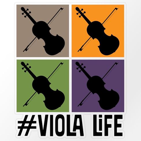 CafePress Viola Player Large Die Cut Sticker, 8.75" x 8.75" Clear in Saudi Arabia