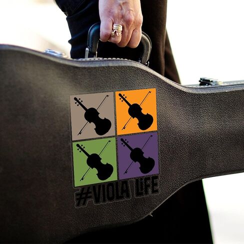 CafePress Viola Player Large Die Cut Sticker, 8.75" x 8.75" Clear in Saudi Arabia