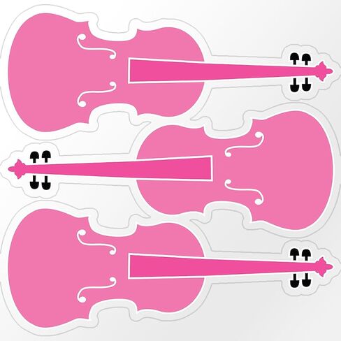 CafePress Viola Player Pink Music Medium Die Cut Sticker, 5.75" x 5.75" Clear in Saudi Arabia