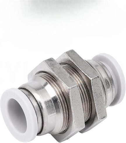 PM PLM PMF 4-16mm Tube OD Pneumatic Air Fitting Push To Connect Lock Bulkhead Baffle Connector 1Pcs(PMF 10mm to 1l8 BSP) in Saudi Arabia