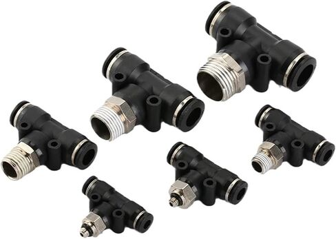 1/8 1/4 3/8 1/2 4mm/6mm/8mm/10mm PCF PL Tube Tube Connector Pneumatic Quick Anip Quicling Hose 1pcs (6-01 (6mm-1l8) ، pl) in Kuwait
