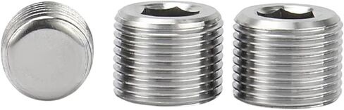 NPT Hexagonal NPT1/8 1/4" 3/8" 1/2" 304 Stainless Steel Hexagonal Pneumatic Fitting Plug End Cap 1Pcs(10PCS NPT 1l8) in Saudi Arabia