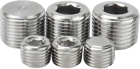 NPT Hexagonal NPT1/8 1/4" 3/8" 1/2" 304 Stainless Steel Hexagonal Pneumatic Fitting Plug End Cap 1Pcs(10PCS NPT 1l8) in Saudi Arabia