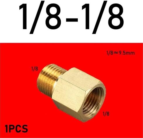 1Pcs Male To Female Thread Brass Pipe Connectors Brass Coupler Adapter Threaded Fitting 1/8" 1/4" 3/8" 1/2"(NW3-2) in Saudi Arabia