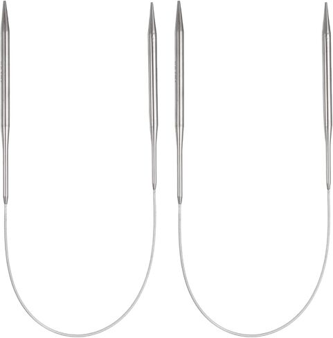 Harfington 2pcs إبر الحياكة الدائرية 15.75 "الفولاذ المقاوم للصدأ الولايات المتحدة 10.75/7.0 مم إبر الحياكة in Saudi Arabia
