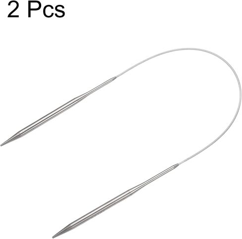 Harfington 2pcs إبر الحياكة الدائرية 15.75 "الفولاذ المقاوم للصدأ الولايات المتحدة 10.75/7.0 مم إبر الحياكة in Saudi Arabia