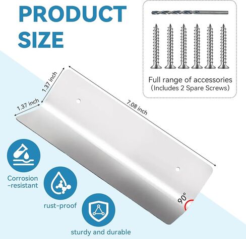 2 PCS DARAGE DOOR MOUSE GUARD - GARAGE DOOR SEAL SEAL SEAL مقاوم للصدأ - كتل التثبيت لمرة واحدة الفئران/الثعابين/الأوراق/الرطوبة - الخدمة الثقيلة للاستخدام السكني والتجاري in Kuwait