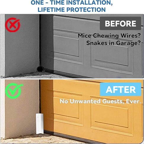 2 PCS DARAGE DOOR MOUSE GUARD - GARAGE DOOR SEAL SEAL SEAL مقاوم للصدأ - كتل التثبيت لمرة واحدة الفئران/الثعابين/الأوراق/الرطوبة - الخدمة الثقيلة للاستخدام السكني والتجاري in Kuwait