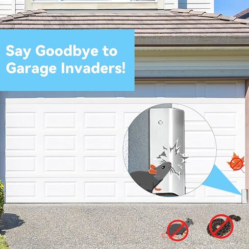2 PCS DARAGE DOOR MOUSE GUARD - GARAGE DOOR SEAL SEAL SEAL مقاوم للصدأ - كتل التثبيت لمرة واحدة الفئران/الثعابين/الأوراق/الرطوبة - الخدمة الثقيلة للاستخدام السكني والتجاري in Kuwait
