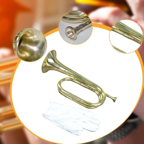 Dynwave Trumpet Bugle Cavalry Trumpet تهب الآلات النحاسية للآلة الموسيقية لطلاب فرقة مدرسة الأوركسترا المبتدئين in Kuwait