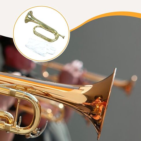 Dynwave Trumpet Bugle Cavalry Trumpet تهب الآلات النحاسية للآلة الموسيقية لطلاب فرقة مدرسة الأوركسترا المبتدئين in Kuwait