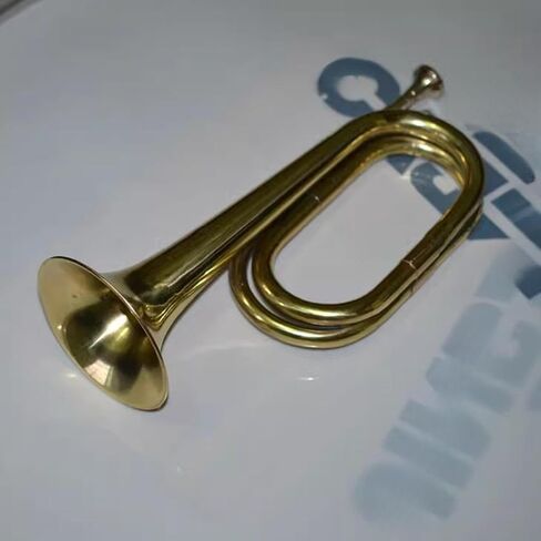 Dynwave Trumpet Bugle Cavalry Trumpet تهب الآلات النحاسية للآلة الموسيقية لطلاب فرقة مدرسة الأوركسترا المبتدئين in Kuwait
