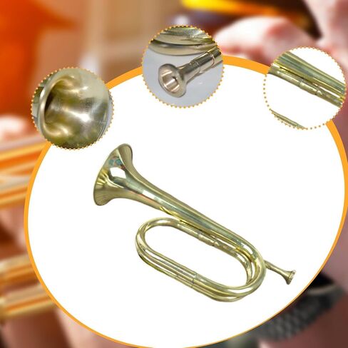 Dynwave Trumpet Bugle Cavalry Trumpet Lightweight ، Retro ، Hlowing ، Musical Musical ، Brass Strupit for Festival Atmosphere Orchestra in Kuwait