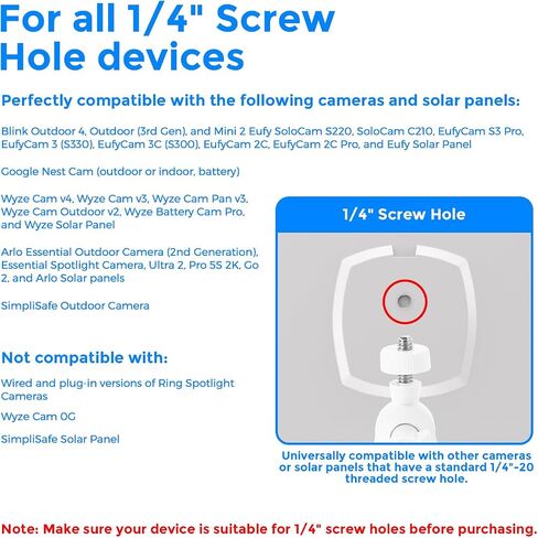 جبل Gutter Universal لكاميرات الحلقة - لا توجد شريحة تركيب كاميرا أمان ، متوافقة مع عصا الكاميرا Pro/Spotlight Cam Pro/Solar ، وتركيب في الهواء الطلق قابل للتعديل 360 درجة in Kuwait