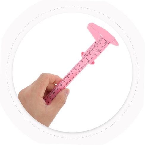 GLEAVI 4PCS أداة الفرجار البلاستيكية أداة قياس دقة خفيفة الوزن للأشغال الخشبية والحرف اليدوية قراءة الفرجار الوردي لقياس الأجزاء الصغيرة in Saudi Arabia