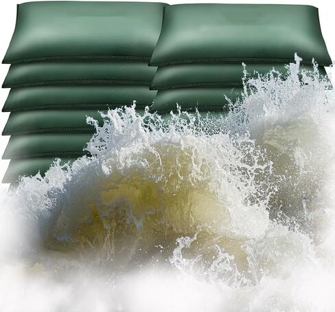 TIST Waterproof Sandbags for Garages Flood Barrier Sandless Flood Sandbags Self-Absorbing Sandbags 10-Piece Set for Protecting Doorways Garages Quick Absorbing Flood Sandbags(25x100cm) in Saudi Arabia