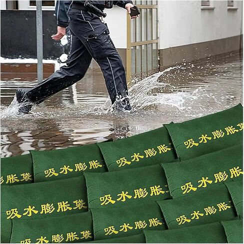 TIST Waterproof Sandbags for Garages 10-Piece Set of Household Flood Barriers, Flood Dams, Flood Sandbags, High-Strength Flood Sandbags Quick Absorbing Flood Sandbags(25x150cm) in Saudi Arabia
