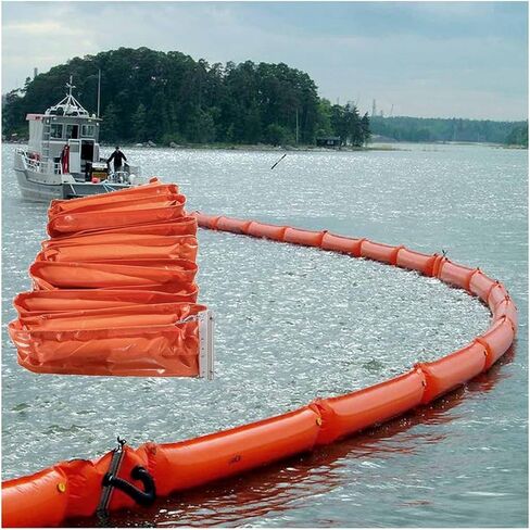 TIST Waterproof Sandbags for Garages Flood Barrier PVC Floating Oil Boom River and Lake Water Protection Pollution Prevention DIY Installation Customisable Quick Absorbing Flood Sandbags(0.35X10M) in Saudi Arabia