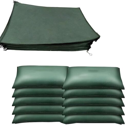 TIST Waterproof Sandbags for Garages Water-Activated Flood Barrier, Pack of 10 Quickly Expands Reusable, Suitable for Homes, Garages, Basements, Doors Quick Absorbing Flood Sandbags(25x150cm) in Saudi Arabia