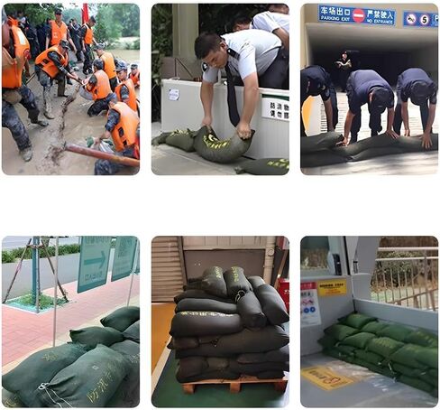 TIST Waterproof Sandbags for Garages Water-Activated Flood Barrier, Pack of 10 Quickly Expands Reusable, Suitable for Homes, Garages, Basements, Doors Quick Absorbing Flood Sandbags(25x150cm) in Saudi Arabia