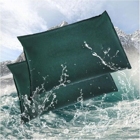 Waterproof Sandbags for Garages 10-Pack Sandless Flood Bags - Self-Inflating Thick Canvas Barrier for Doors/Garages Quick Absorbing Flood Sandbags(30x70cm) in Saudi Arabia