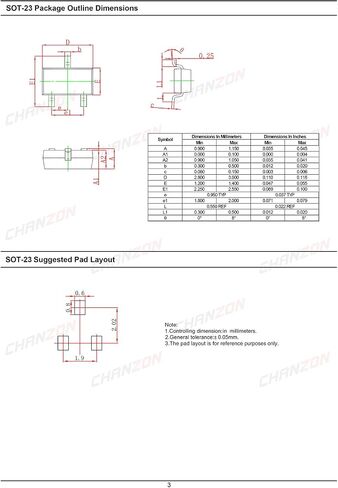 (Pack of 100 Pieces) Chanzon BAT54C SMD Schottky Barrier Rectifier Diodes 200mA 30V SOT-23 (SOT-23-3) 0.2A 30 Volt (Marking KL3) in Saudi Arabia