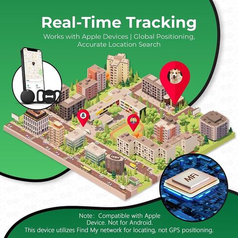 Pet Tracking Device for Dogs, Smart Tag for Comprehensive Location Coverage, Compatible with Apple Find My, Non-GPS Tracking Solution (Pink) in Saudi Arabia