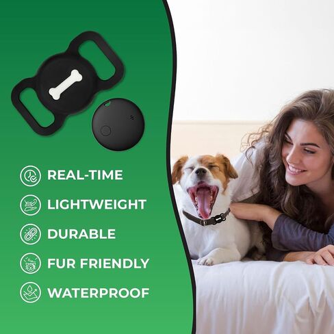 Pet Tracking Device for Dogs, Smart Tag for Comprehensive Location Coverage, Compatible with Apple Find My, Non-GPS Tracking Solution (Pink) in Saudi Arabia