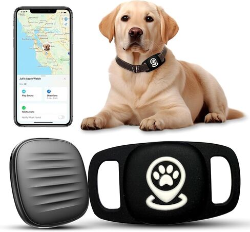 Pet Tracking Device for Dogs, Smart Tag for Comprehensive Location Coverage, Compatible with Apple Find My, Non-GPS Tracking Solution (Pink) in Saudi Arabia