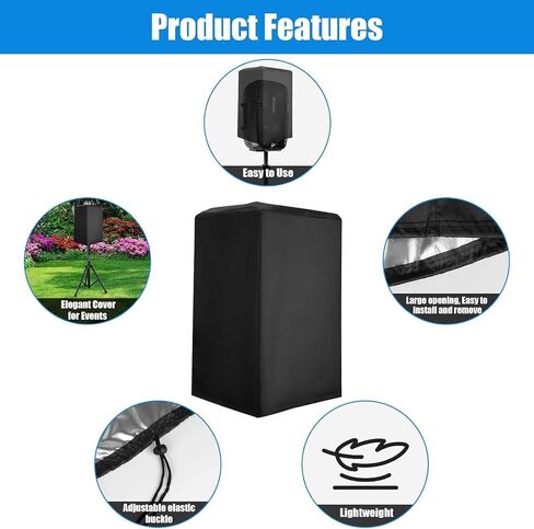 12 Inch Speaker Cover for PA/DJ Powered Speakers, Outdoor Speaker Covers Waterproof Dustproof Anti-UV Oxford Fabric (2 Pack) in Kuwait