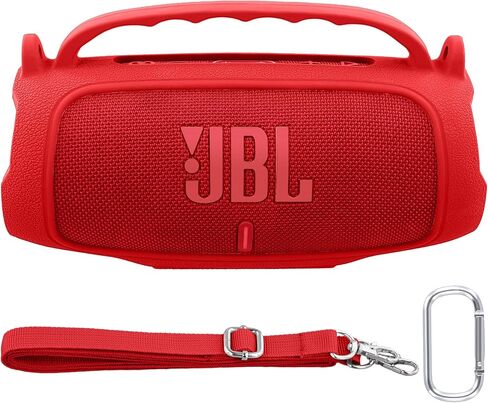 علبة السيليكون متوافقة مع JBL Charge 5 مكبر صوت بلوتوث محمول للماء (غطاء سليكون أسود) in Kuwait