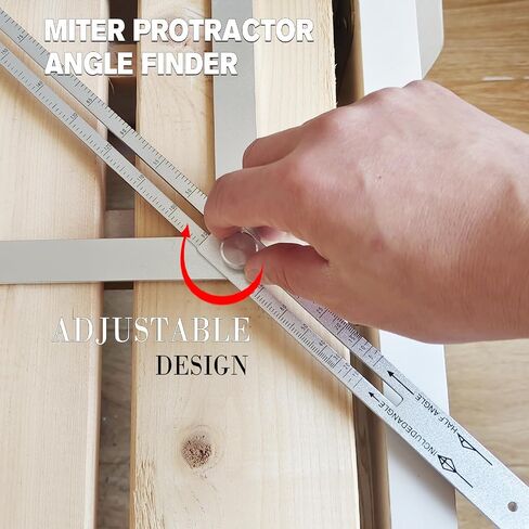 Protractor Angle Finder, 2025 New Stainless Steel Protractor, with 0-170° Dual Scale, Angle Measuring Tool for Woodworking/Carpenter/Construction/DIY Measurement in Saudi Arabia