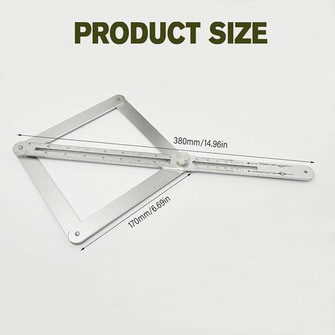 Protractor Angle Finder, 2025 New Stainless Steel Protractor, with 0-170° Dual Scale, Angle Measuring Tool for Woodworking/Carpenter/Construction/DIY Measurement in Saudi Arabia