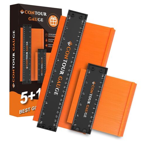 Contour Gauge Profile Tool 5+10 Inch with Lock, Tile Flooring Woodworking, Measuring Shape Outline Edge Angle in Saudi Arabia