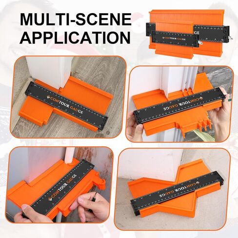 Contour Gauge Profile Tool 5+10 Inch with Lock, Tile Flooring Woodworking, Measuring Shape Outline Edge Angle in Saudi Arabia