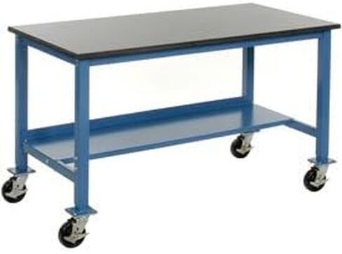 72 x 36 in. Phenolic Resin Safety Edge Mobile Laboratory Bench - Blue in Kuwait