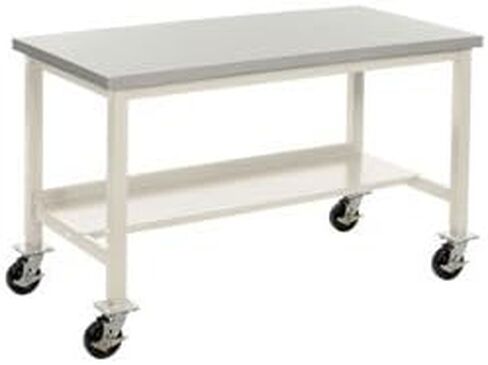 Mobile Plastic Safety Edge Lab Bench - Tan - 60 × 30 بوصة. in Saudi Arabia