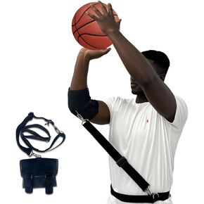 Adjustable Basketball Straight Shooter, Basketball Shooting Training Equipment, Keeps Elbow in and Follow Thru Straight - Padded Elbow Support & Waist Strap for Stability Improves Shooting Form in Kuwait