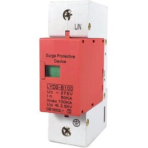 جهاز arrester B100-1P 80KA ~ 100KA ~ 275V 385V 420V AC SPD House SPRECTORTER STROUTROMER SPERTECTION DESTERCEDERDERGERTAGE ARRESTER 1P+N حماية Lightning (الحجم: 385 فولت) in Kuwait