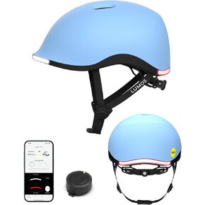 LUMOS NYXEL خوذة الدراجة الذكية ، وأضواء LED الأمامية والخلفية قابلة للتخصيص مع إشارات الانعطاف ، و 360 درجة تطبيق الرؤية خوذة مريحة وخوذة تزلج خفيفة الوزن للبالغين ، والرجال نساء in Kuwait