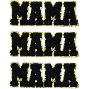Mama Iron on Patch Girl Chenille Letters Patches Mom Mom Datesive Patches for Hats و Backpack و Bags on Mother's (Red) in Kuwait