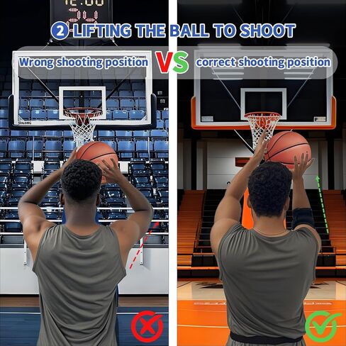 Adjustable Basketball Straight Shooter, Basketball Shooting Training Equipment, Keeps Elbow in and Follow Thru Straight - Padded Elbow Support & Waist Strap for Stability Improves Shooting Form in Saudi Arabia