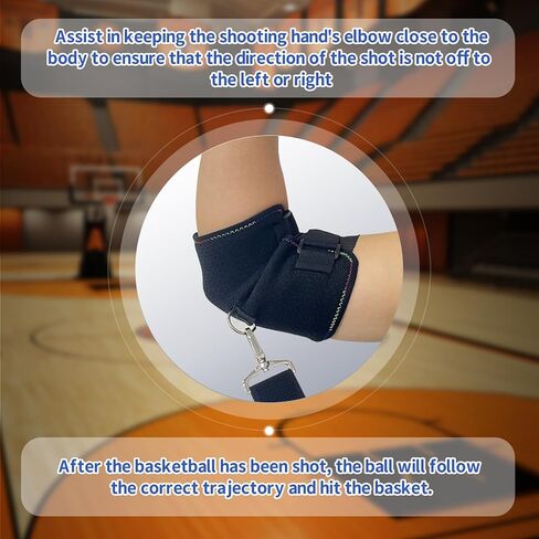 Adjustable Basketball Straight Shooter, Basketball Shooting Training Equipment, Keeps Elbow in and Follow Thru Straight - Padded Elbow Support & Waist Strap for Stability Improves Shooting Form in Saudi Arabia