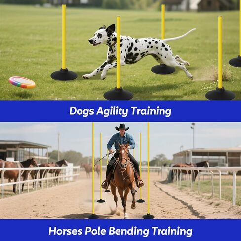FAHKNS Soccer Agility Poles 6 Pack: Detachable Speed and Agility Training Equipment with Round Rubber Base for Turf,Grass,Sand,Concrete in Saudi Arabia