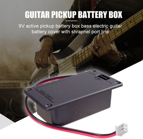 TeamWill 9V Pickup Battery Box Compartment Cover for Acoustic and Electric Guitar ، 2pcs in Saudi Arabia