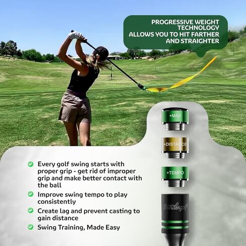 13UnderGolf TA25R Golf Swing Trainer Aid for Indoor Practice Speed and Impact Training, Improved Rhythm, Grip, Flexibility, Balance, Tempo and Strength in Saudi Arabia
