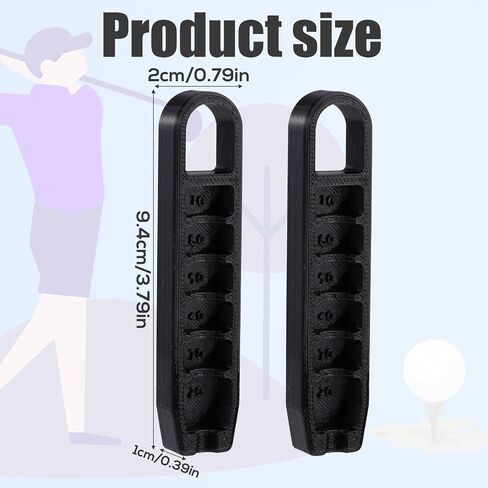 2PCS Golf Tee Leaduster ، 6 إعدادات دقة قابلة للتعديل جولف تي شيرت أدوات الارتفاع لرقص لملحقات التدريب المتساقطة (أسود) in Saudi Arabia
