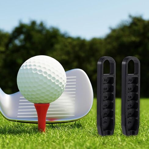 2PCS Golf Tee Leaduster ، 6 إعدادات دقة قابلة للتعديل جولف تي شيرت أدوات الارتفاع لرقص لملحقات التدريب المتساقطة (أسود) in Saudi Arabia